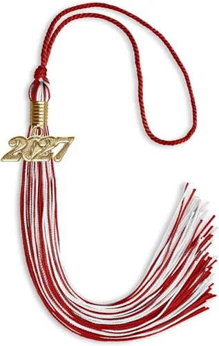Miniatura 13 de Endea Graduation - Borla de doble color mixto con fecha dorada (negro/dorado antiguo, 2021)
