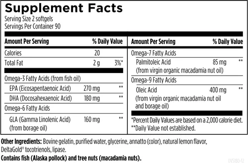 Miniatura 2 de Designs for Health OmegAvail Synergy - Complejo Omega para adultos - Omega 3-6-7-9 ácidos grasos de borraja y aceite de macadamia + aceite