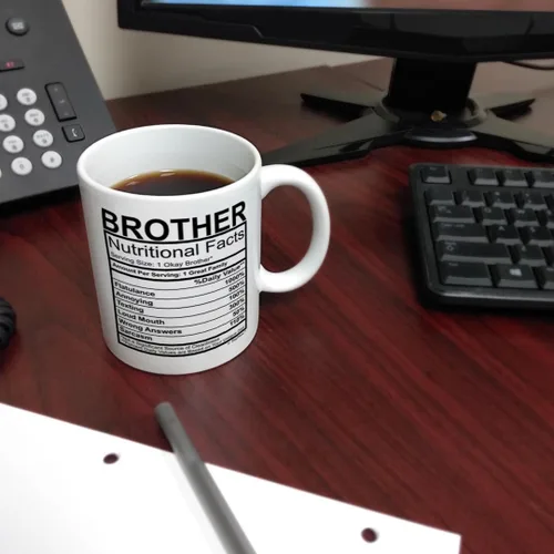 Miniatura 6 de ThisWear Regalos de graduación para hermano, etiqueta de datos nutricionales, regalos divertidos para hermano, regalo de broma, taza de café