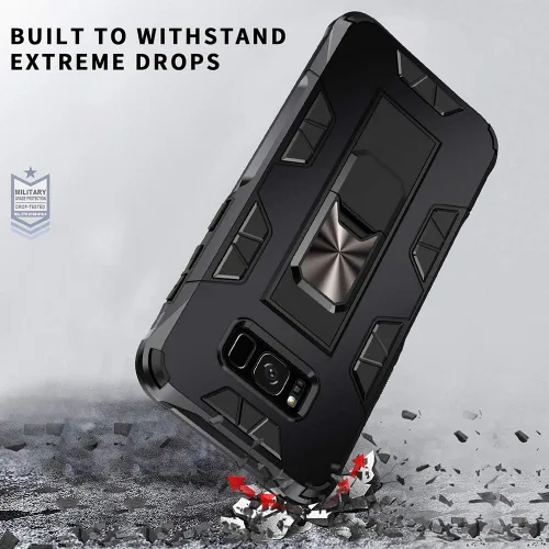 Miniatura 5 de Funda para Samsung Galaxy S8 Plus, funda Samsung Galaxy S8+ de grado militar, funda con función atril incorporada, armadura, resistente, a prueba