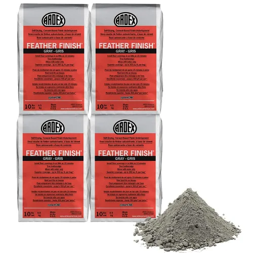 Ardex Feather acabado secado automático Cemento Base Gris Pack de 4 bolsas 10 libras