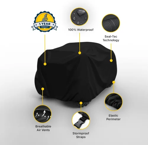 Miniatura 2 de Seal Skin Covers Funda para todo clima ATV, funda resistente para 4 ruedas, impermeable, protección al aire libre con sistema de hebillas a prueba