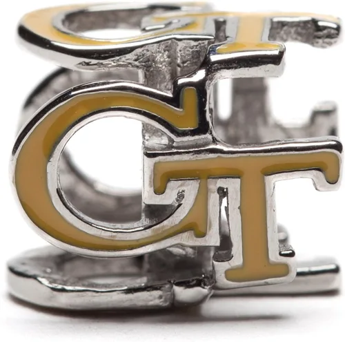 Georgia Tech Charm Chaquetas amarillas GT Bloque de color dorado GT de 4 lados Joyería oficial de Georgia Tech Georgia Tech Ramblin Wreck GT