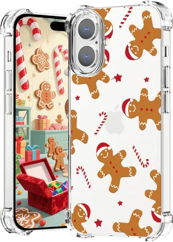 Miniatura 12 de Funda de Navidad para iPhone XR, diseño impreso de hombre de jengibre, transparente, suave, a prueba de golpes, funda protectora de TPU a prueba