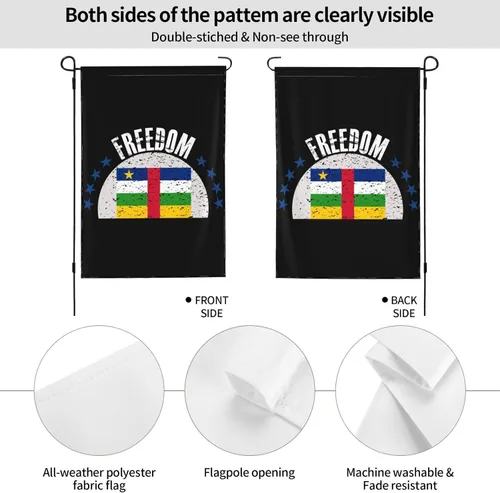 Miniatura 6 de The Central African Republic Flag And Freedom Garden Flag 28"x40" Inch Double Sided Garden Flags Home Lawn Outdoor Decor Flags Party Banner Welcome