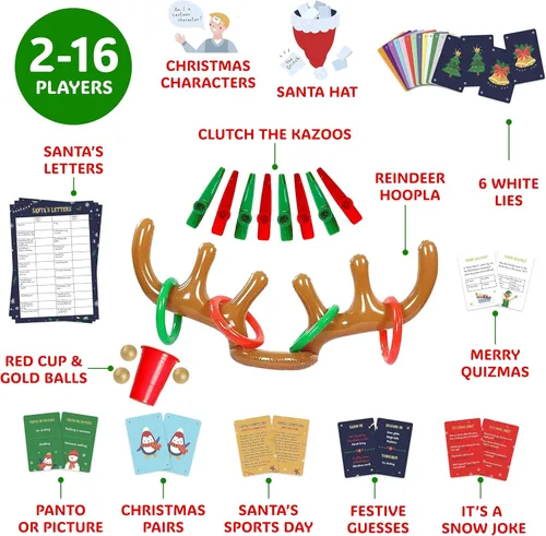 Miniatura 4 de Gutter Games 12 juegos de Navidad - Paquete de noche de juegos familiares para niños y adolescentes - Divertidos juegos de fiesta de Navidad