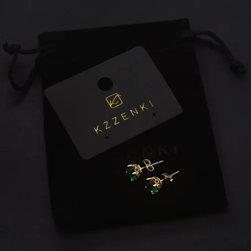 Miniatura 7 de Aretes negros y dorados para hombres y mujeres, con corona retro, hipoalergénicos, de acero inoxidable, con circonita cúbica