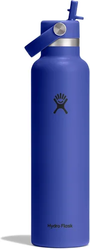 Miniatura 25 de Hydro Flask Botella de agua – Acero inoxidable aislado – Tapa flexible con pajita de boca estándar, antiderrames, a prueba de fugas y recargable