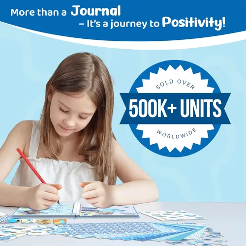 Miniatura 2 de jackinthebox Kit de diario calmante para niñas de 8 a 12 años, 242 piezas, juego de diario de recortes para adolescentes y adolescentes, 10 Azul
