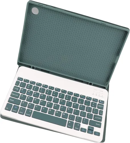 Miniatura 6 de Funda para teclado inalámbrico para tableta Tab A8 de 10.5 pulgadas, 2022, color verde oscuro con recortes precisos para uso diario