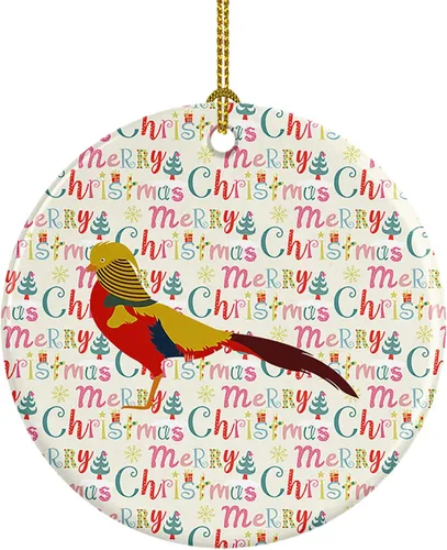 Miniatura 19 de Caroline's Treasures Adorno de cerámica de avestruz común para árbol de Navidad, decoración colgante para el hogar, Navidad, vacaciones, fiesta