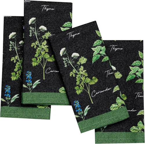 Miniatura 134 de Maison d' Hermine Happy Florals - Juego de 4 servilletas 100% algodón suave y cómodo perfectas para cenas familiares, bodas, fiestas de cóctel, 063