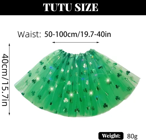 Miniatura 39 de Faldas de tutú LED para mujer, falda de tul con capas para baile de ballet, faldas iluminadas para disfraz de fiesta