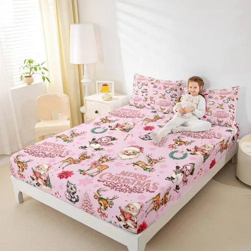 Miniatura 36 de Erosebridal Divertida sábana bajera ajustable de Halloween para niños, lindo juego de ropa de cama de calabaza fantasma, decoración de Halloween