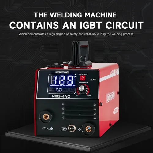 Miniatura 4 de 140A MIG Soldador 3 en 1 Flux Core/Lift TIG/MMA 110V/220V Máquina de soldadura portátil de doble voltaje con inversor IGBT Pantalla digital LCD