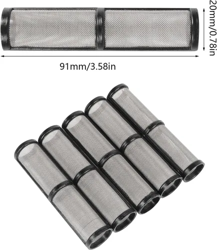 Miniatura 5 de Filtro pulverizador de pintura sin aire 246384 Filtro de colector de bomba 390 395 490 495 595 Pieza de repuesto 5 Pack 60 Pantalla de malla