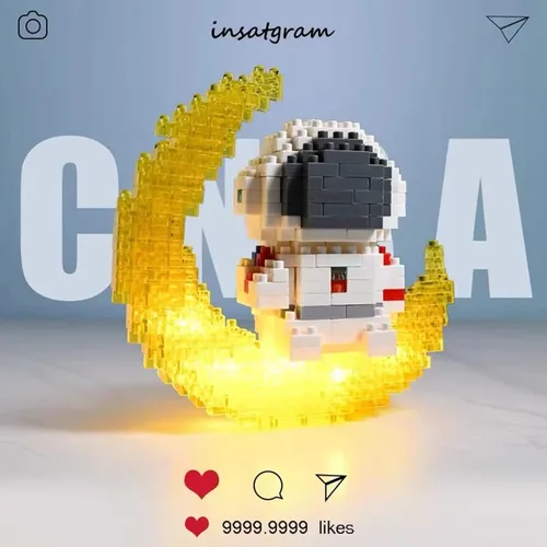 Miniatura 5 de Finger Rock Mini juegos de construcción de astronauta para adultos, kit de construcción de micro bloques y juguetes pequeños, regalos geniales