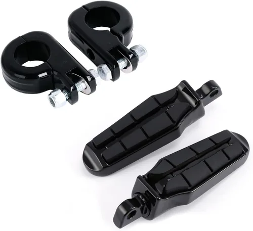 Miniatura 10 de Green-L Estriberas universales para motocicleta de 1 1/4 pulgadas con abrazadera P para Harley Sportster Softail Dyna Touring Road King Street Glide