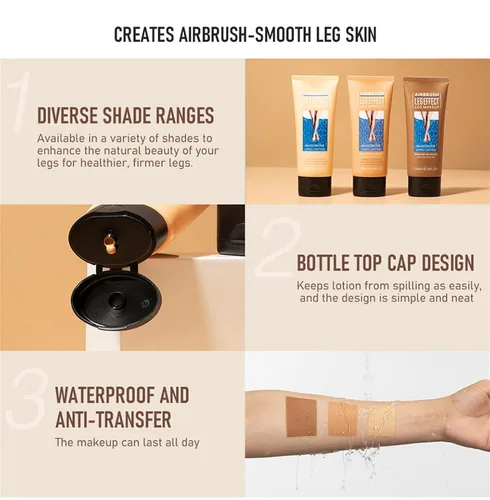 Miniatura 5 de Maquillaje de piernas impermeable, sin transferencia, cobertura de venas de piernas, maquillaje para venas varicosas, impermeable para piel negra
