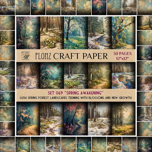 Miniatura 4 de Papel para álbum de recortes (30 páginas 30 x 30 cm) Meadow Bliss: margaritas vibrantes y encantadores patrones florales inspirados en prados