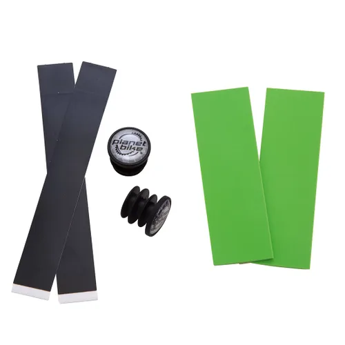 Miniatura 2 de Cinta para manubrio de bicicletas Planet Bike GEL con tapones reflectantes Verde