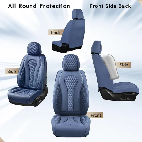 Miniatura 2 de Coverado Fundas de asiento, fundas de asiento de automóvil, fundas de asiento delantero, funda azul para asiento de automóvil, fundas impermeables