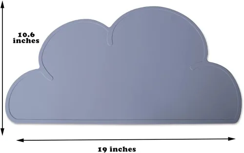 Miniatura 4 de Tapete de silicona prémium para comida para gatos, mantel individual antideslizante e impermeable con labios altos para perros, gatos y otros Azul
