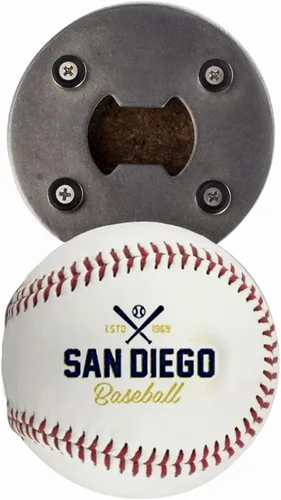 Miniatura 13 de Abrebotellas Chicago C, hecho de una pelota de béisbol real, el abrelatas de béisbol, captador de tapas, imán para nevera