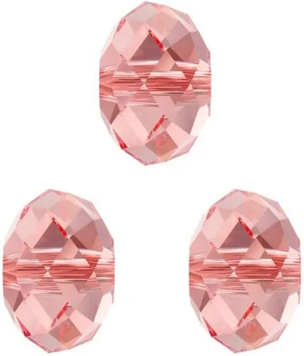 Adabele - 100 cuentas de cristal de Rondelle sueltas facetadas austriacas de 0.394 pulgadas (0.394 in), espaciador rosa compatible con cristales de