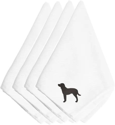 Miniatura 16 de Caroline's Treasures BB3448NPKE Affenpinscher - Juego de 4 servilletas bordadas, lavables, suaves, duraderas, servilletas de mesa para hotel