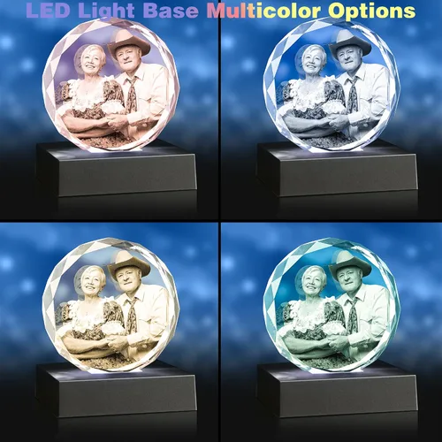 Miniatura 4 de Foto de Cristal 3D, Regalos Personalizados de Navidad para Mujeres, Esposa, Ella, Él, Hombres, Marido, Regalos de Fotos Personalizados, Cumpleaños