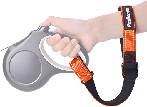 Miniatura 11 de PetBonus Correa corta para perro, correa de seguridad para correa retráctil para perro, diseño reflectante y mango acolchado suave ajustable, capa