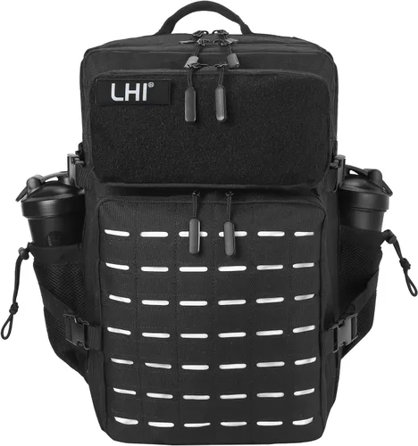 Miniatura 9 de LHI - Mochila táctica militar para hombre, 25/45 L, mochila grande Molle del ejército, mochila de asalto de 3 días, para senderismo