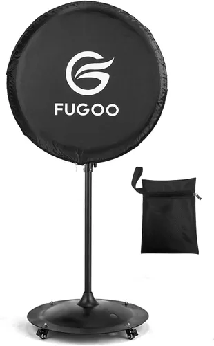 Cubierta de ventilador de exterior impermeable resistente para ventiladores de pedestal y montaje en pared de 30 pulgadas, color negro, material