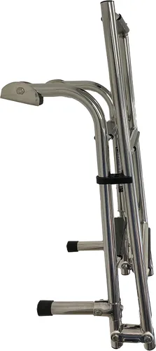 77090402 | Escalera plegable para barco de 5 escalones | Acero inoxidable | Escalera para barco de esquí | Escalera para pontón | 2 + 3 escalones