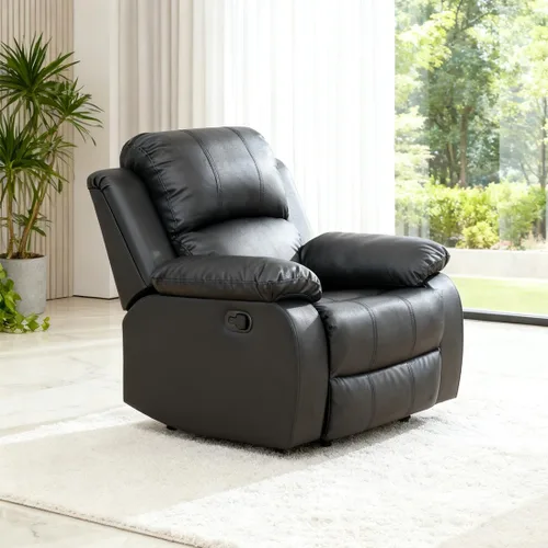 Miniatura 31 de Juego de sofá seccional reclinable manual, juegos de muebles de sala de estar, sofá seccional en forma de L y 2 sillas, cómodo sofá reclinable