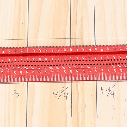 Miniatura 8 de Regla cuadrada en T para carpintería de 12 pulgadas con labios de apoyo reflexivos, regla de arquitecto para trabajo de carpintero, diseño