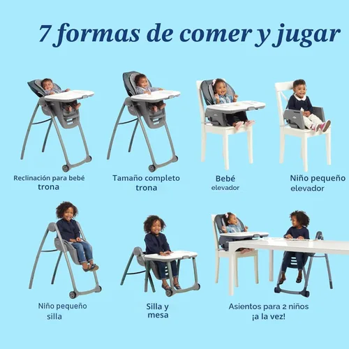 Miniatura 3 de Graco Table2Table Premier Fold - Silla alta 7 en 1, Maison (2156179)