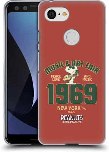 Miniatura 51 de Head Case Designs Funda de gel Woodstock 50th con licencia oficial de Peanuts Snoopy Guitar 1969 [protección de grado militar] compatible
