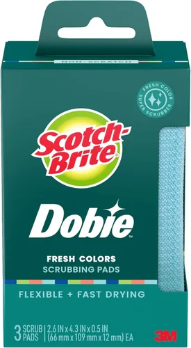 Scotch-Brite Dobie - Almohadillas de colores Dobie, esponja Dobie para limpieza multiusos de cocina, baño y hogar, almohadillas sin arañazos seguras