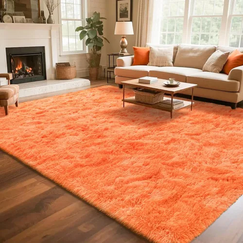 Miniatura 20 de Alfombra Corredor Suave de Pelo Largo para Dormitorio, 2 x 6 pies, alfombras esponjosas con parte inferior antideslizante para pasillo, junto a
