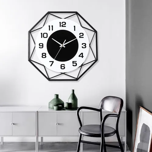 Dankeit Reloj de pared decorativo de 13 pulgadas, cuarzo silencioso de calidad sin tictac, funciona con pilas, grande para sala de estar, cocina,