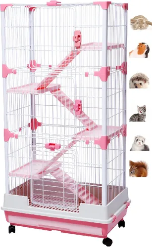 Miniatura 15 de Gran conejillo de Indias para interiores y exteriores, chinchilla, hurón, ardilla, erizo, gatito, conejo, conejo, casa, hábitat, pata segura, Negro