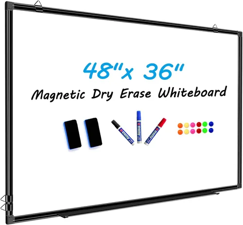 Miniatura 14 de H-Qprobd Pizarra blanca de 96 x 48 pulgadas para pared, pizarra magnética grande de borrado en seco de grado comercial con todos los kits, pizarra