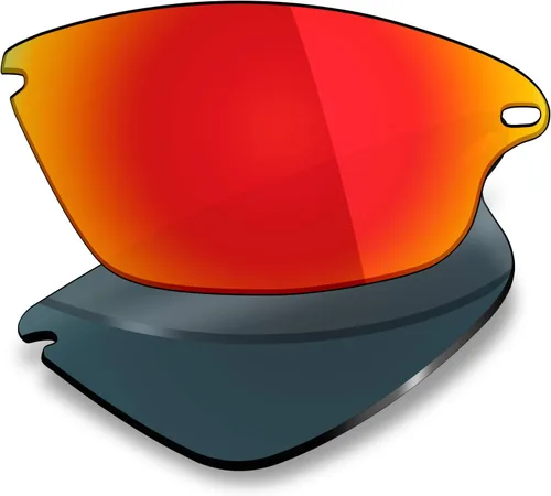 Miniatura 3 de mryok 4pares polarizadas lentes de repuesto para Oakley Fast Jacketanteojos de sol, Stealth negrorojo fuegoazul hieloverde esmeralda