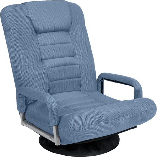 Miniatura 17 de Best Choice Products Silla Giratoria para Juegos de 360 Grados Silla de Piso Multiusos Mecedora para TV, Lectura, Jugar Videojuegos con Soporte