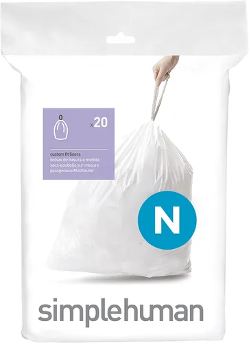 Miniatura 56 de simplehuman Forro para bote de basura de ajuste personalizado, 45 litros/12 galones, 20 unidades (paquete de 2)
