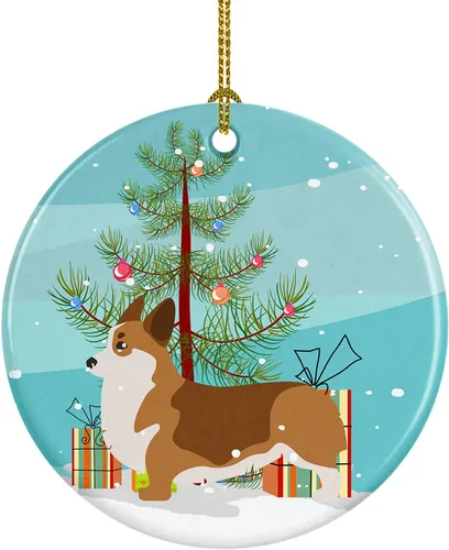 Miniatura 15 de Caroline's Treasures Bulldog inglés «Merry Christmas» adorno de cerámica para árbol de Navidad, decoración colgante para el hogar, Navidad, fiestas