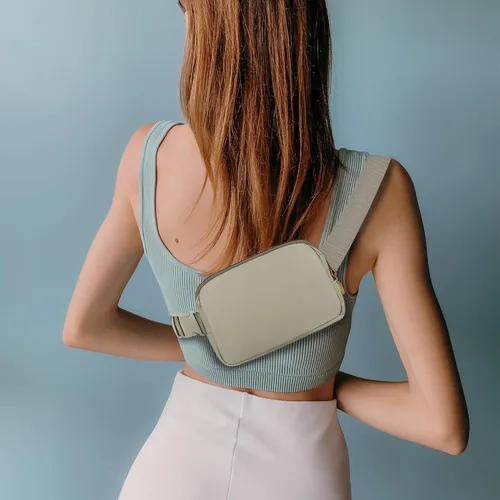 Miniatura 179 de Riñonera cruzada para mujeres y hombres, bolsa para cinturón para senderismo con correa ajustable, riñonera para correr, entrenamiento, deportes