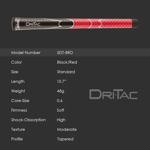 Miniatura 4 de Winn Dri-Tac Grip Negro/Rojo